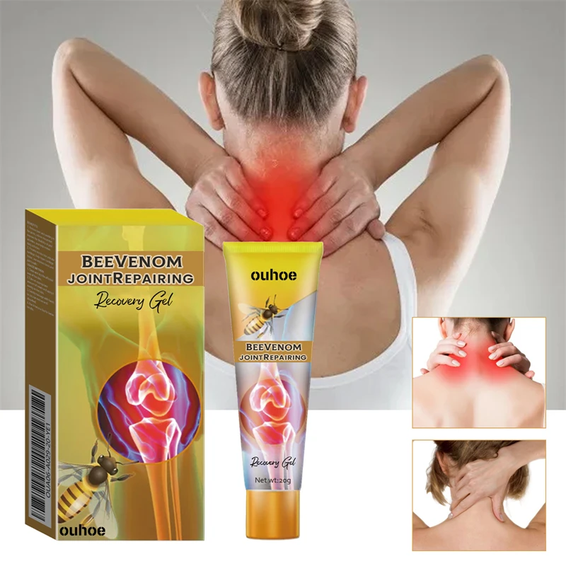OUHOE 20g bee venom joint repairing recovery gel chronic pain relieving cysts edema eliminating aching muscle soothing gel