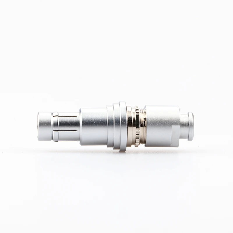 Cylindrical Multi-pin Pre-Earth First-Mate Last-Break Threaded Coupling Push Pull Self-latching FGG EGG Connector