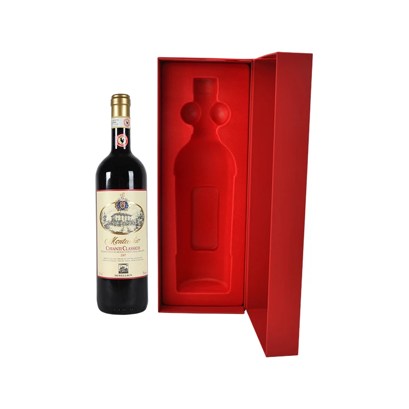 Wholesale Custom Personalized Logo Single Red Wine Storage Packaging Box Red Wine Gift Box with Custom Logo