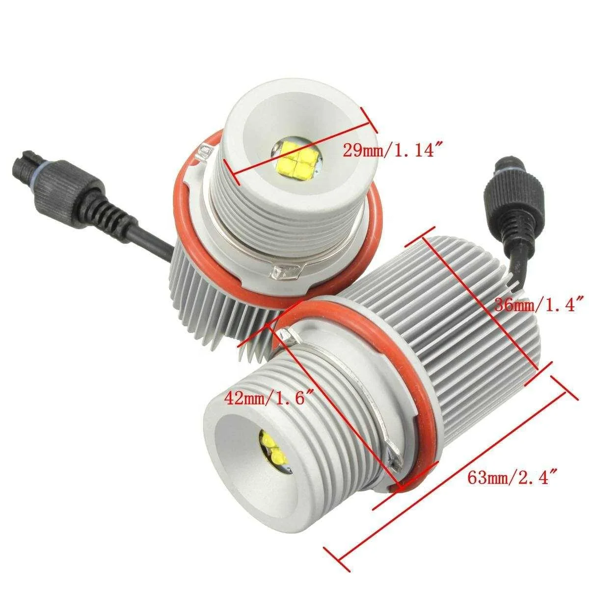 40W H8 Car LED Angel Eyes Marker Light Bulb Halo Ring Lamp 63126916097 for BMW E39 E60 E61 E63 E64 E65 E66 E83 X3 E53 X5 E87