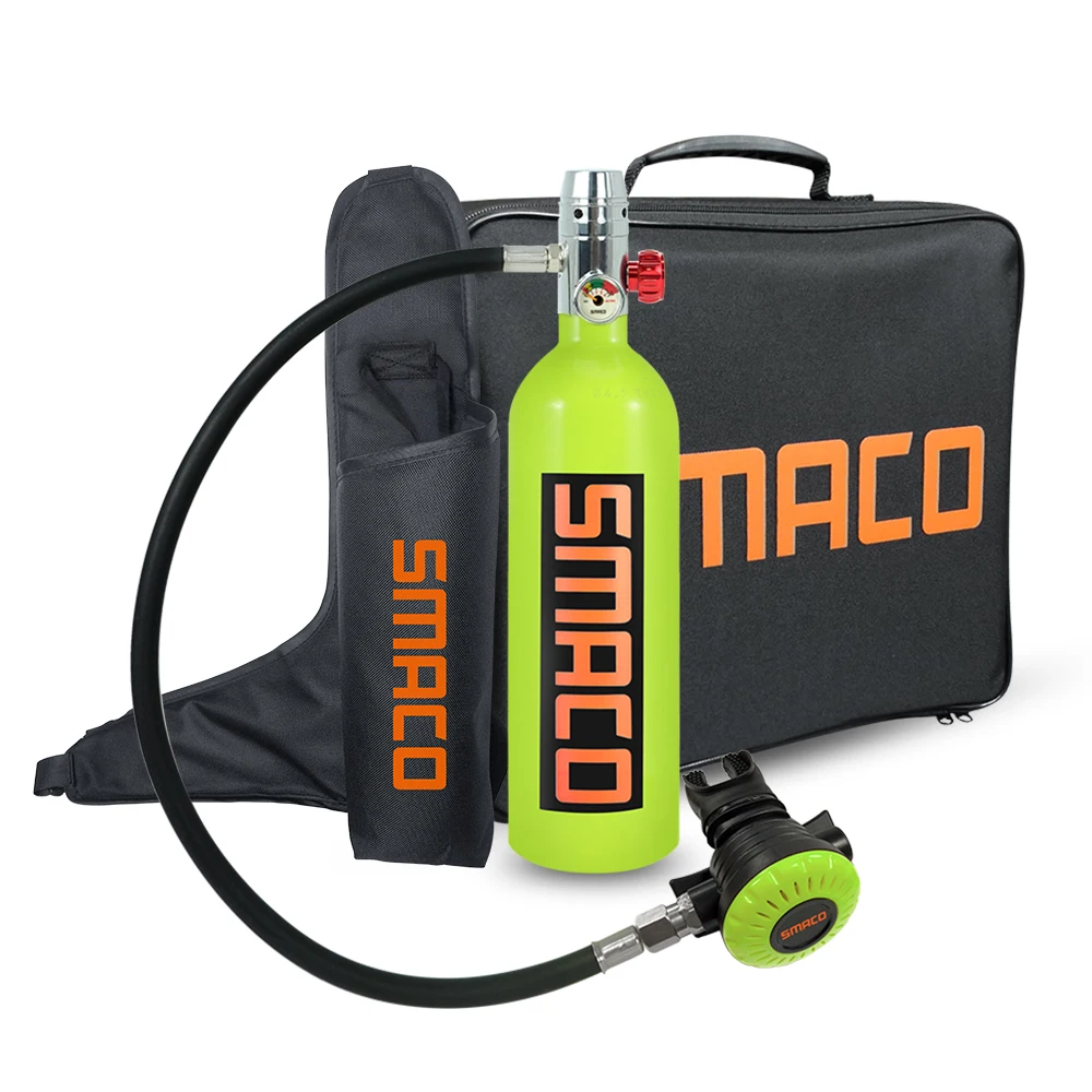 SMACO 1L S400 plus oxygen tank 20 mins mini dive scuba system diving equipment kit