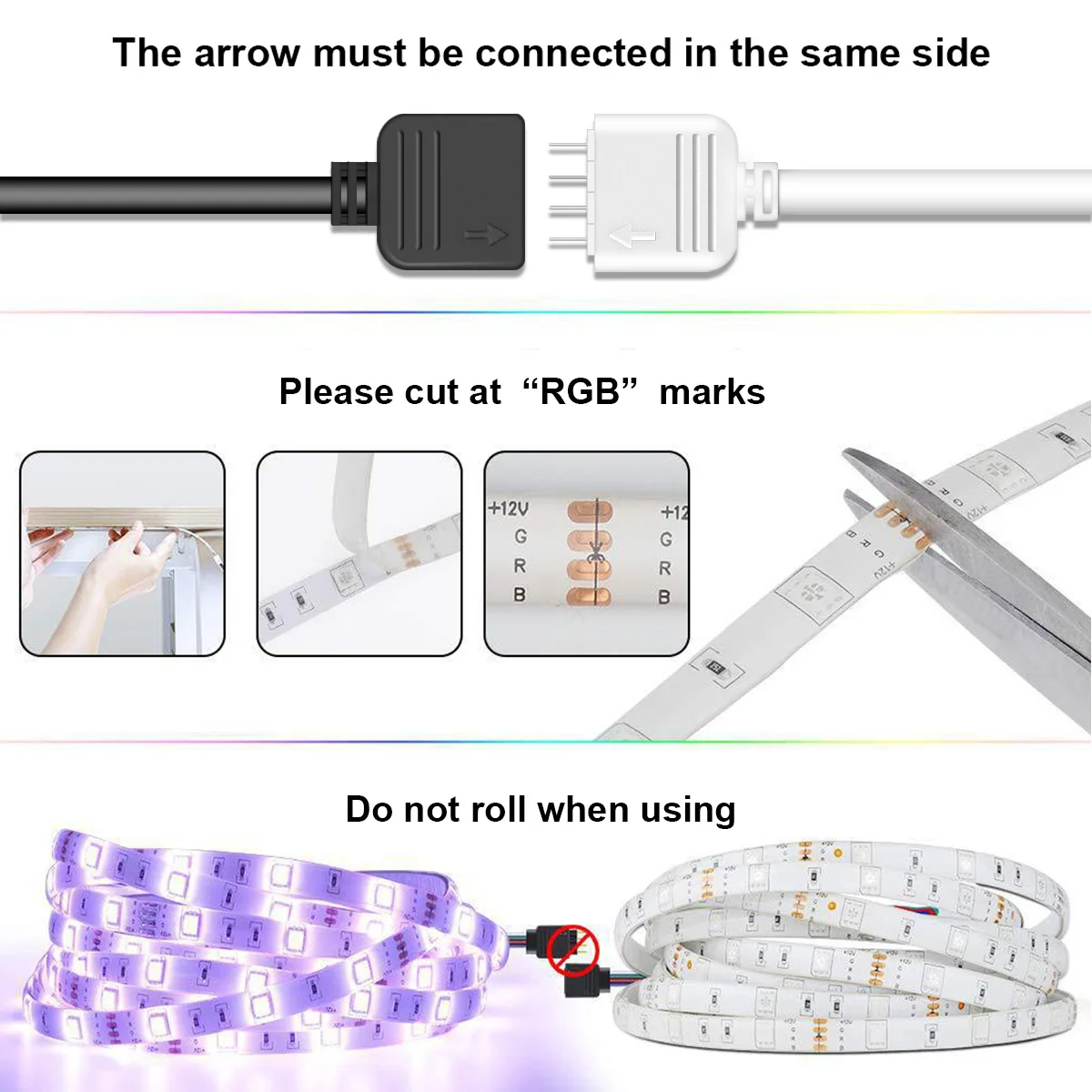 
10 m American Standard 5050 300 light +44 key controller + 5A adapter music lights led bar rgb led strip 