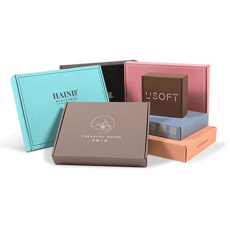 
Y35 eco friendly Foldable Corrugated Small Carton Clothes Gift Mailer Box custom Cardboard Packing Boxes for shoes 