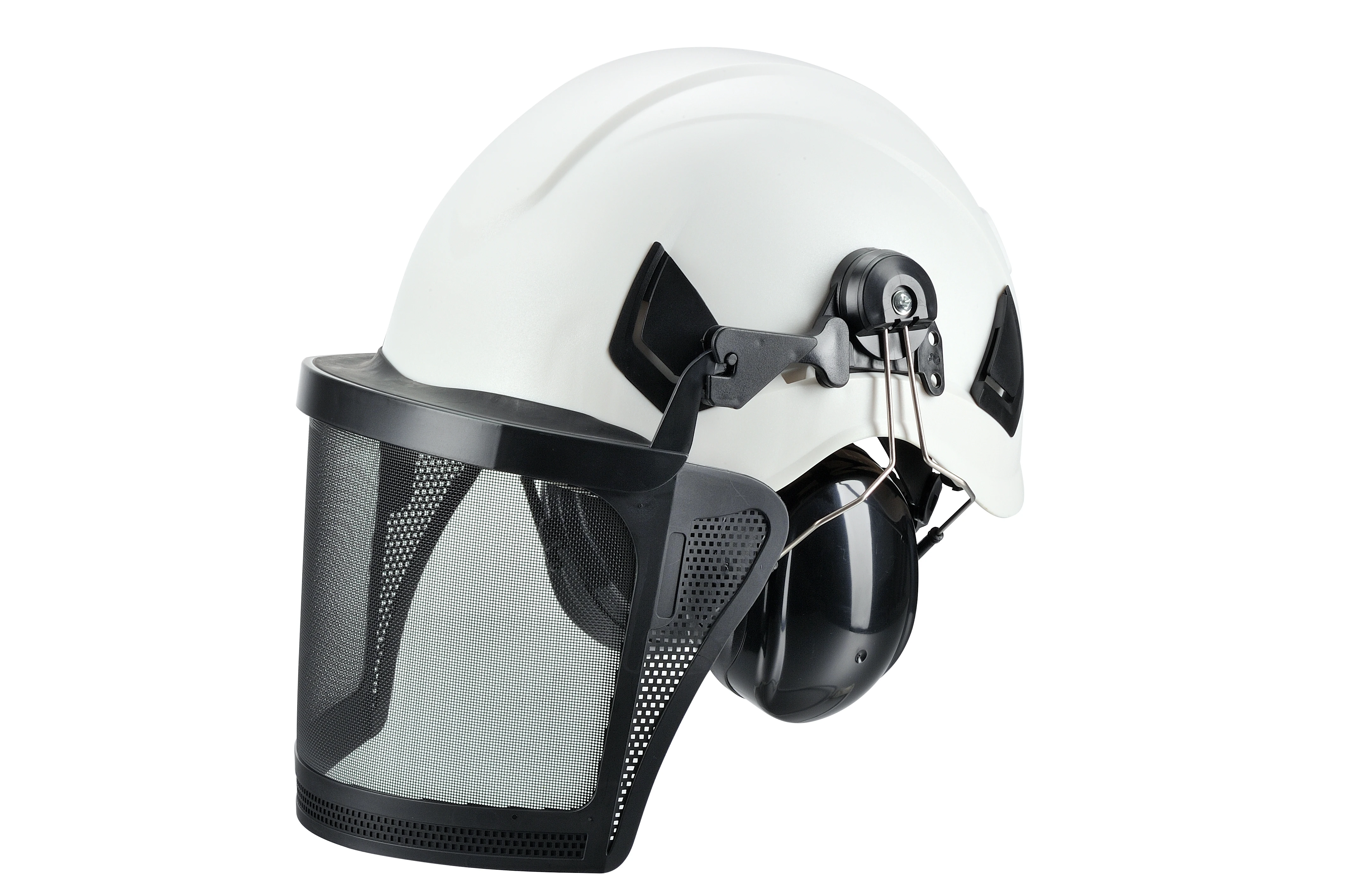 Wholesale High Quality Full Protection Helmet Set Outdoor ABS Helmet Work Helmet With Ear Muffs Protective Face Shield