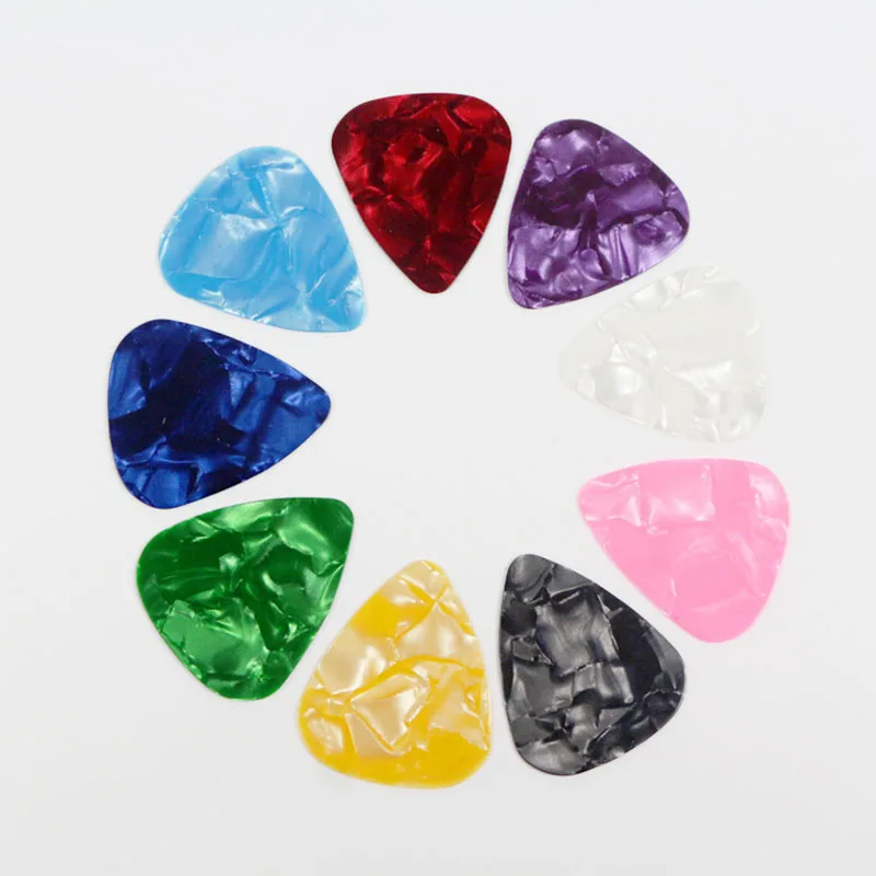 10%off Factory Wholesale Price Celluloid 0.71mm Guitar Finger Colorful Pearl Picks