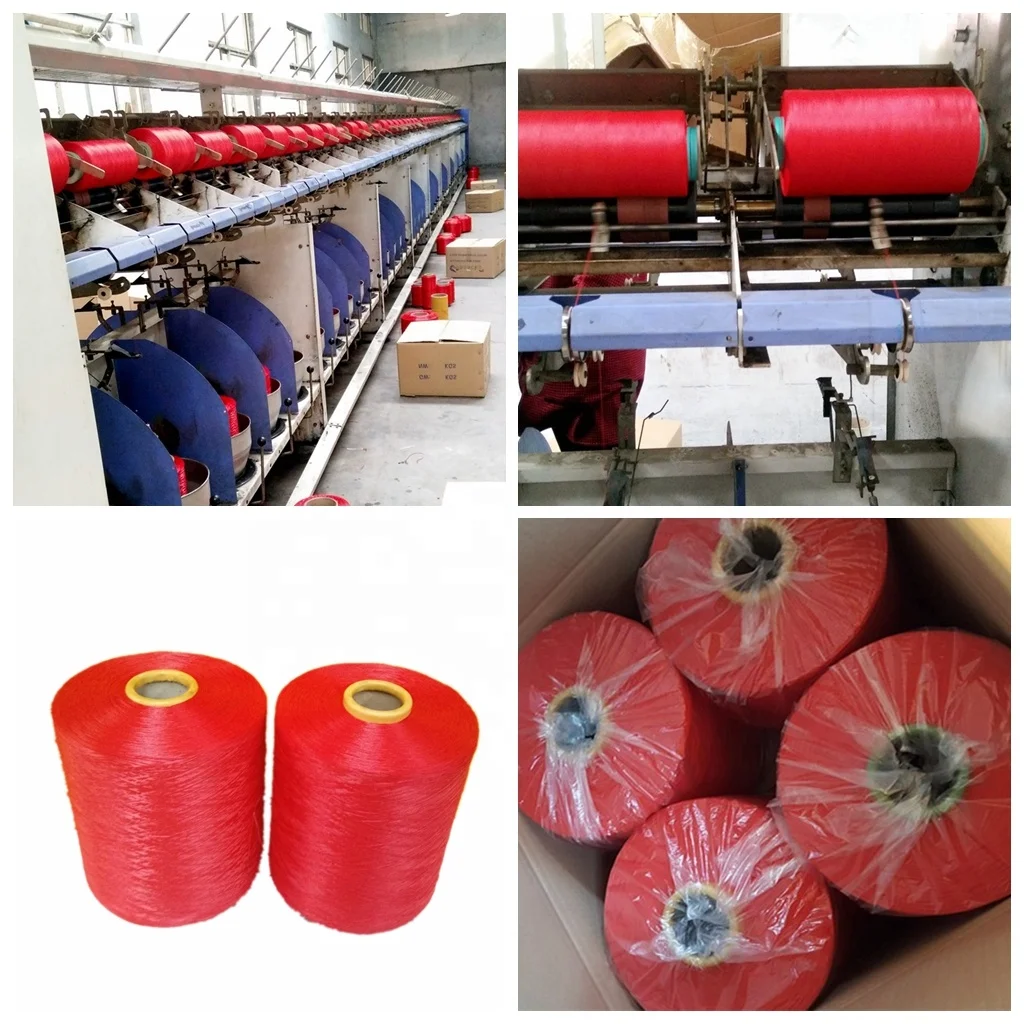 PP twisted yarn 1000D 60-150TPM colour fdy high strength high toughness