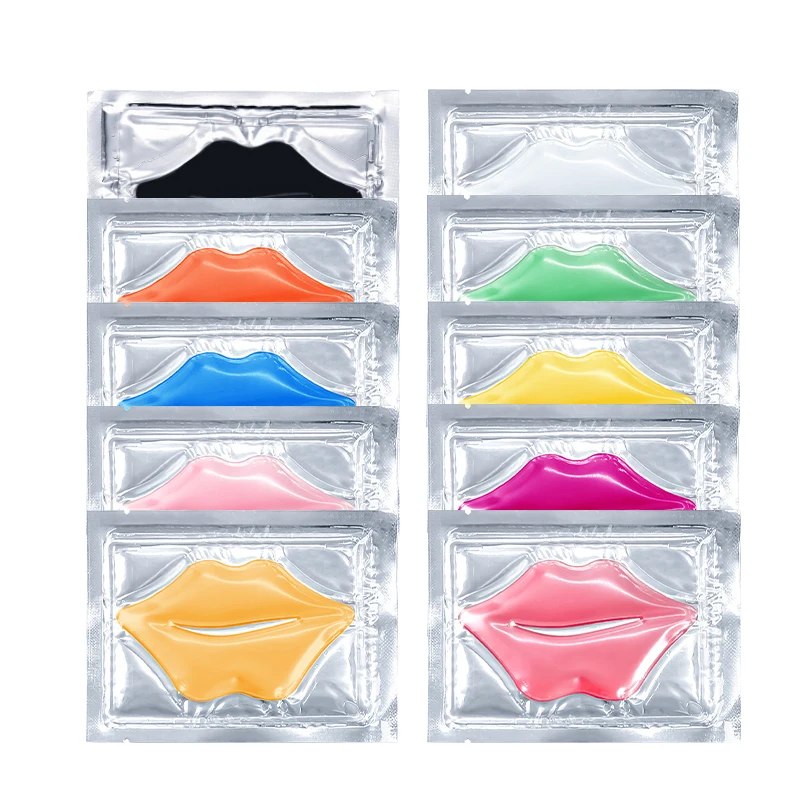 Wholesale Bulk Lip Pads Moisturizing Collagen Gel Lip Mask Sheet Hydrating Korean Pink Crystal Collagen Exfoliating Lip Mask