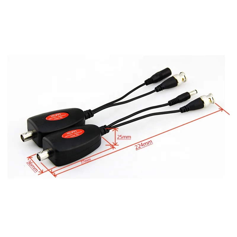 1 channel power over coax cable transmitter, PoC, pvt, 1080P, 5MP