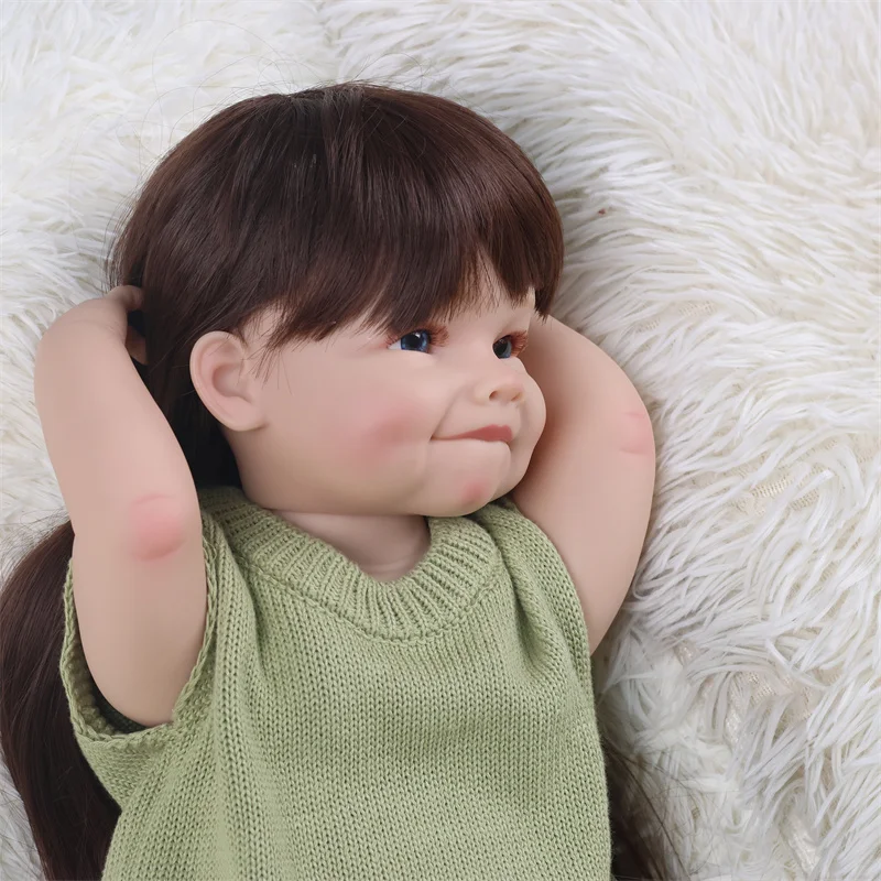 Vinyl Lifelike Pacifier Clothes Kits Simulation Realistic Adjustable Rotatable Silicone Newborn Baby Reborn Dolls