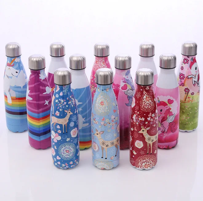 500ml customized motivational dumbbells stainless water bottle with metal lid for gym sport
