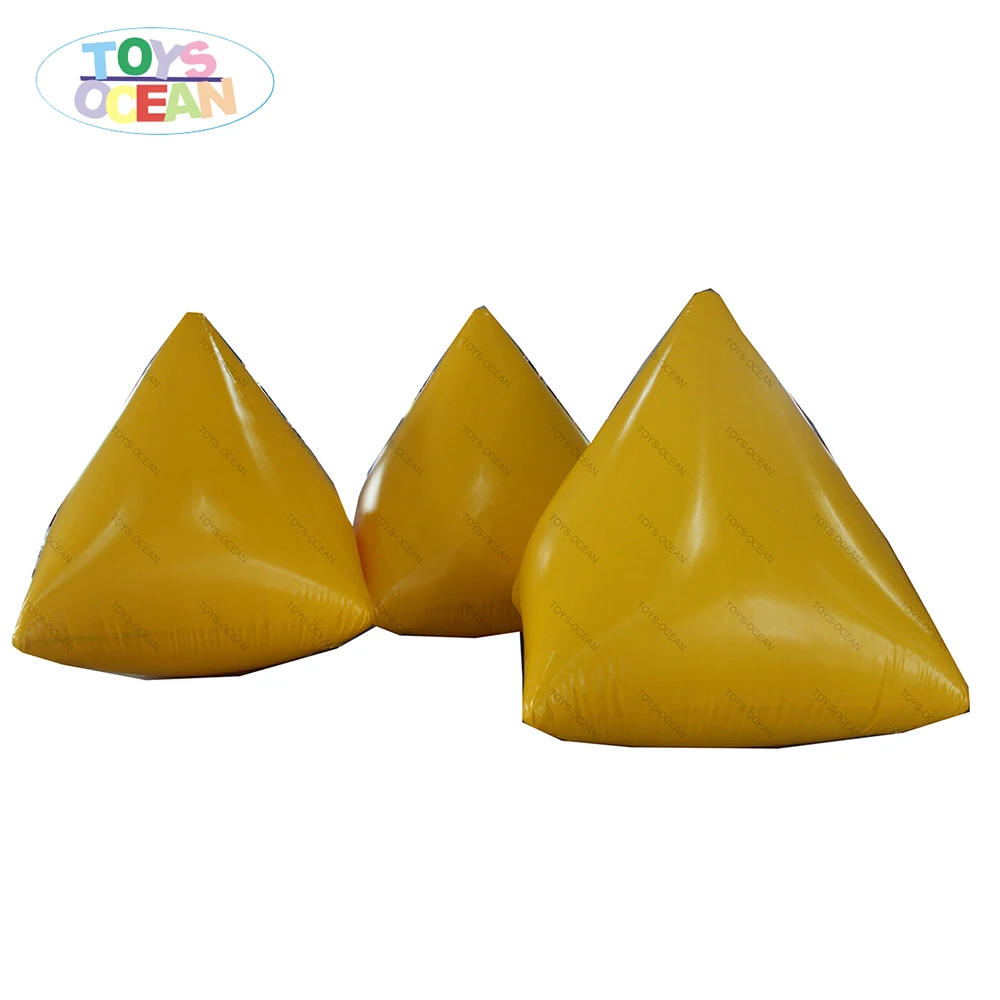 Yellow Triangle Inflatable Floating Buoy Water Barrier