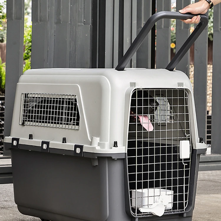 Accept Durable Customization Wholesale High Quality Airline Approved Cat Cages Wire Door Plastic Pet Travel Carrier Cage