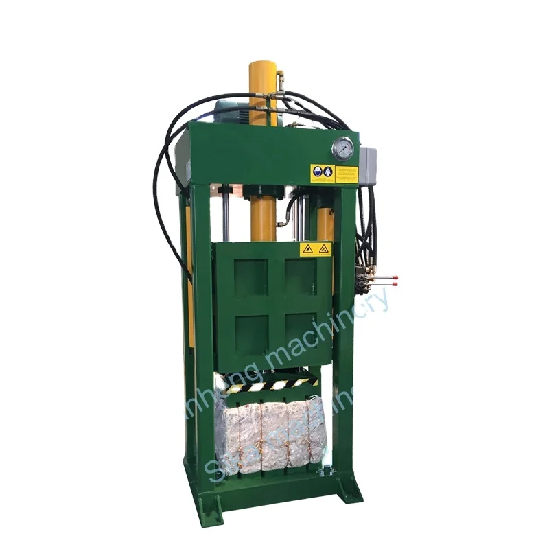
Lifting Box hydraulic used clothes textile baler machine 
