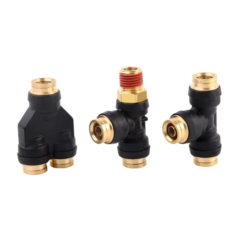 Thread union elbow L type 90 degree brass pipe thread push-in plastic joint 365PTC-4