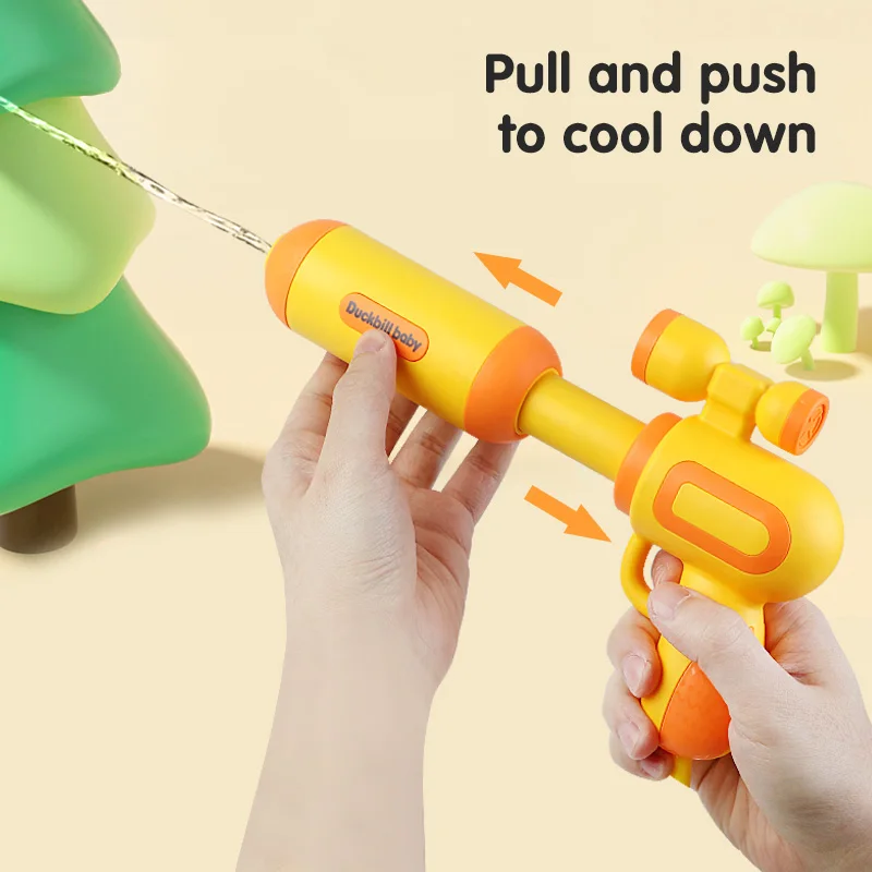 Summer Outdoor Transparent Plastic  Hand Held Toy Pool Water Gun Battle High Capacity Tiger Backpack Water Gun Toy