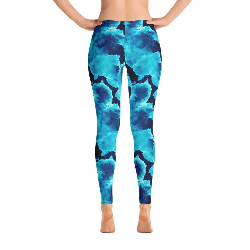 OEM Custom Super Soft Seamed Women Tight Leggings Double Brushed Tie Dye Leggings
