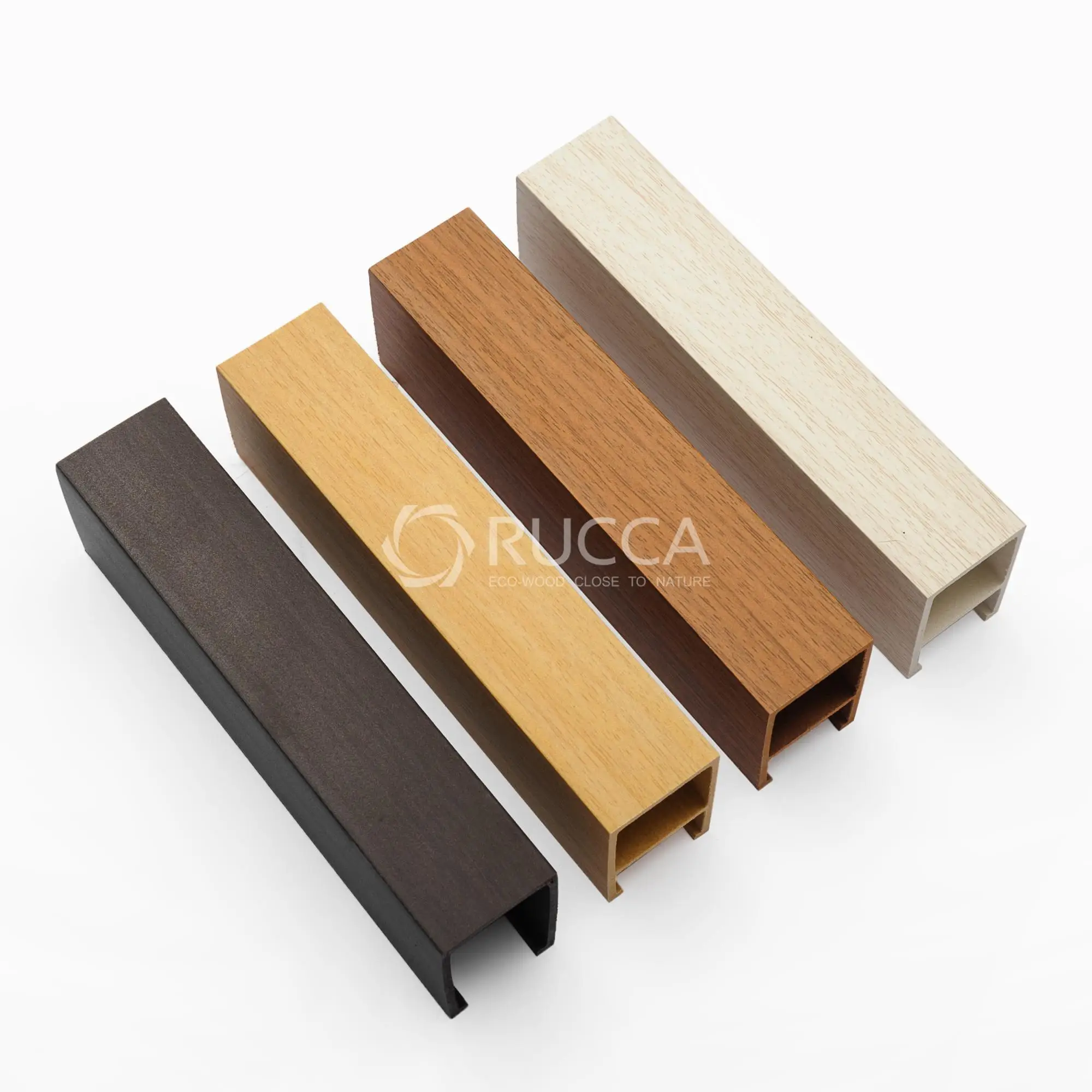 Rucca WPC Composite Ceiling Decoration False Ceiling 40*55mm Wholesale for Hotel/House/Project Ceiling Panel Tiles