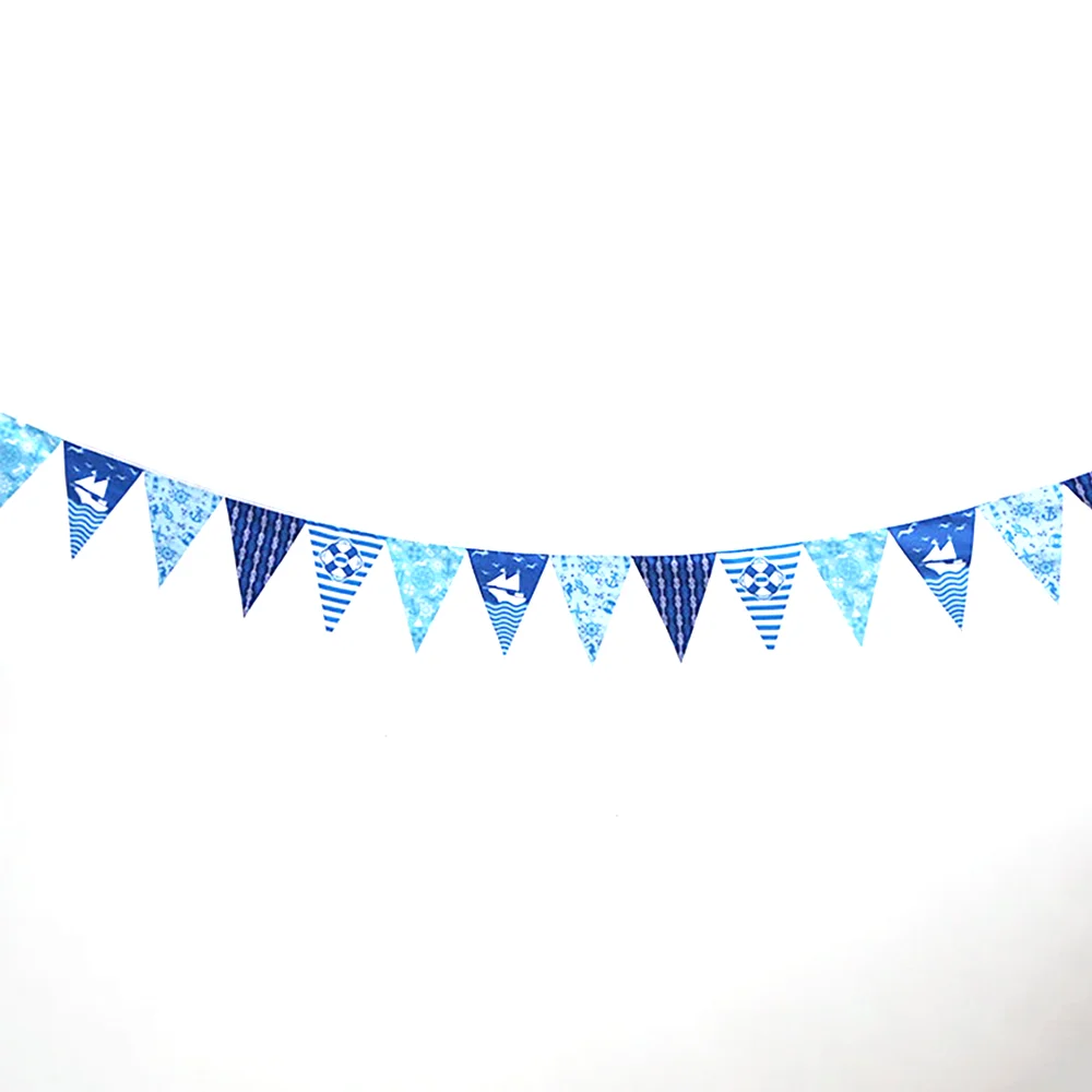 Triangle Birthday Party Hanging Decoration Red Black Green Colorful Travel String Flag Pennant