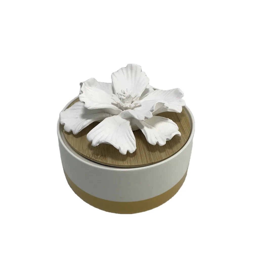 Hotel Fragrance diffuser ceramic flower home use aroma oil diffuser