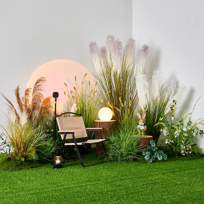 Large scale landing simulation green plant landscaping combination indoor landscape for decoration