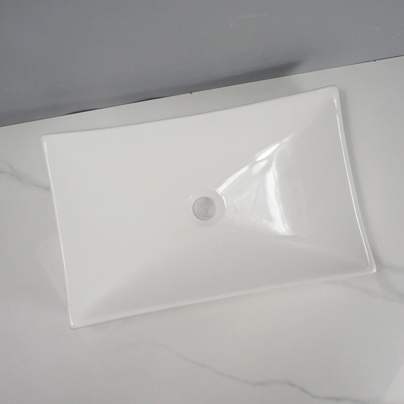 Decoration ceramic cheap price sink high quality basin suppliers bathroom ceramic white rectangular sinks