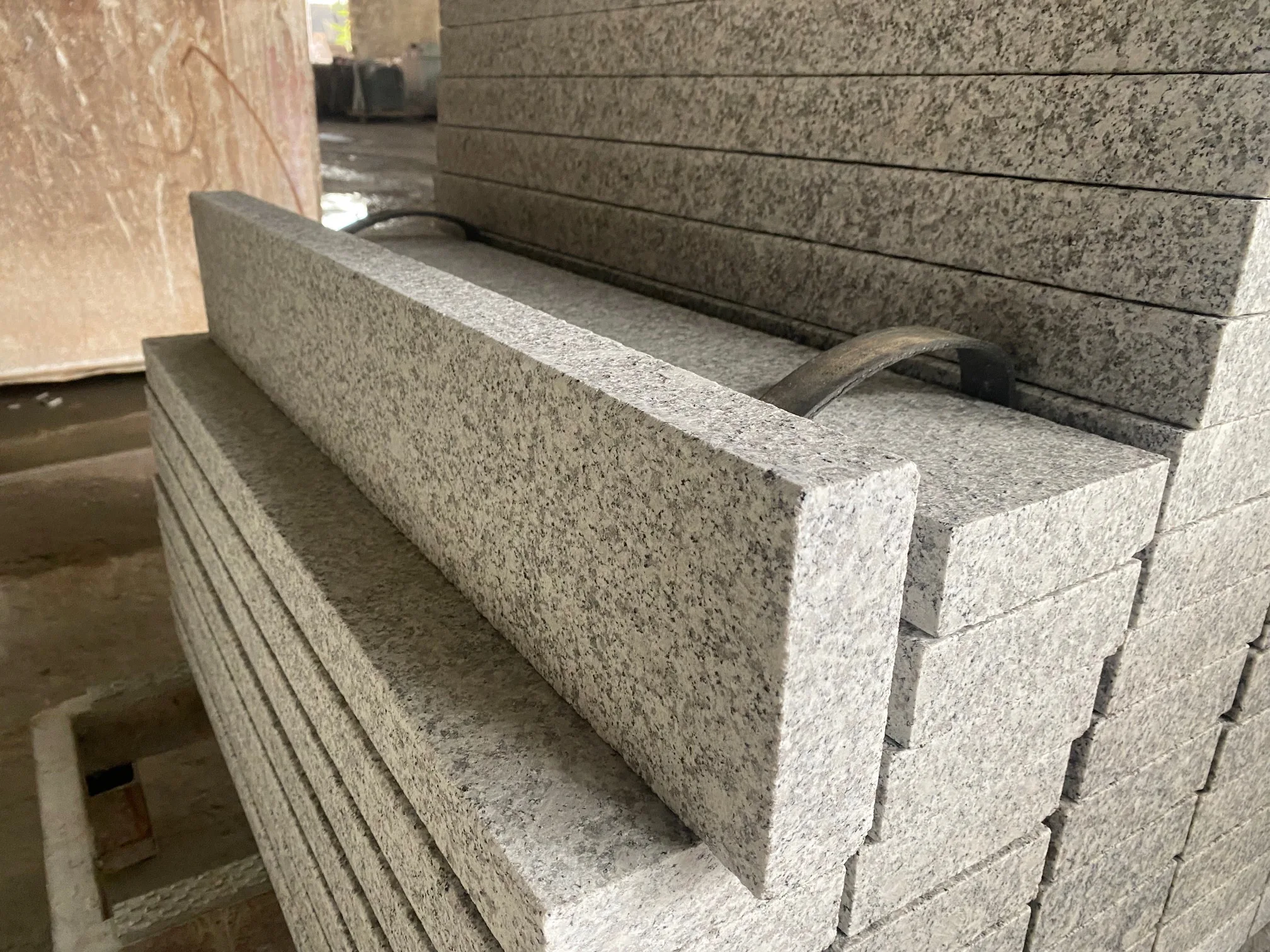 HZX Modern Polished Granite Slab Tiles G603 Grey Flamed Honed Natural Stone Outdoor Kitchen Floors Parks Exterior Decorations