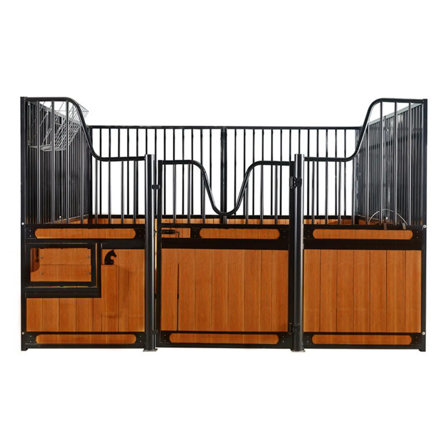 Luxury Metal Steel Frame Barn Farm Stable Front Door Board PVC Horse Stable Horse Stall