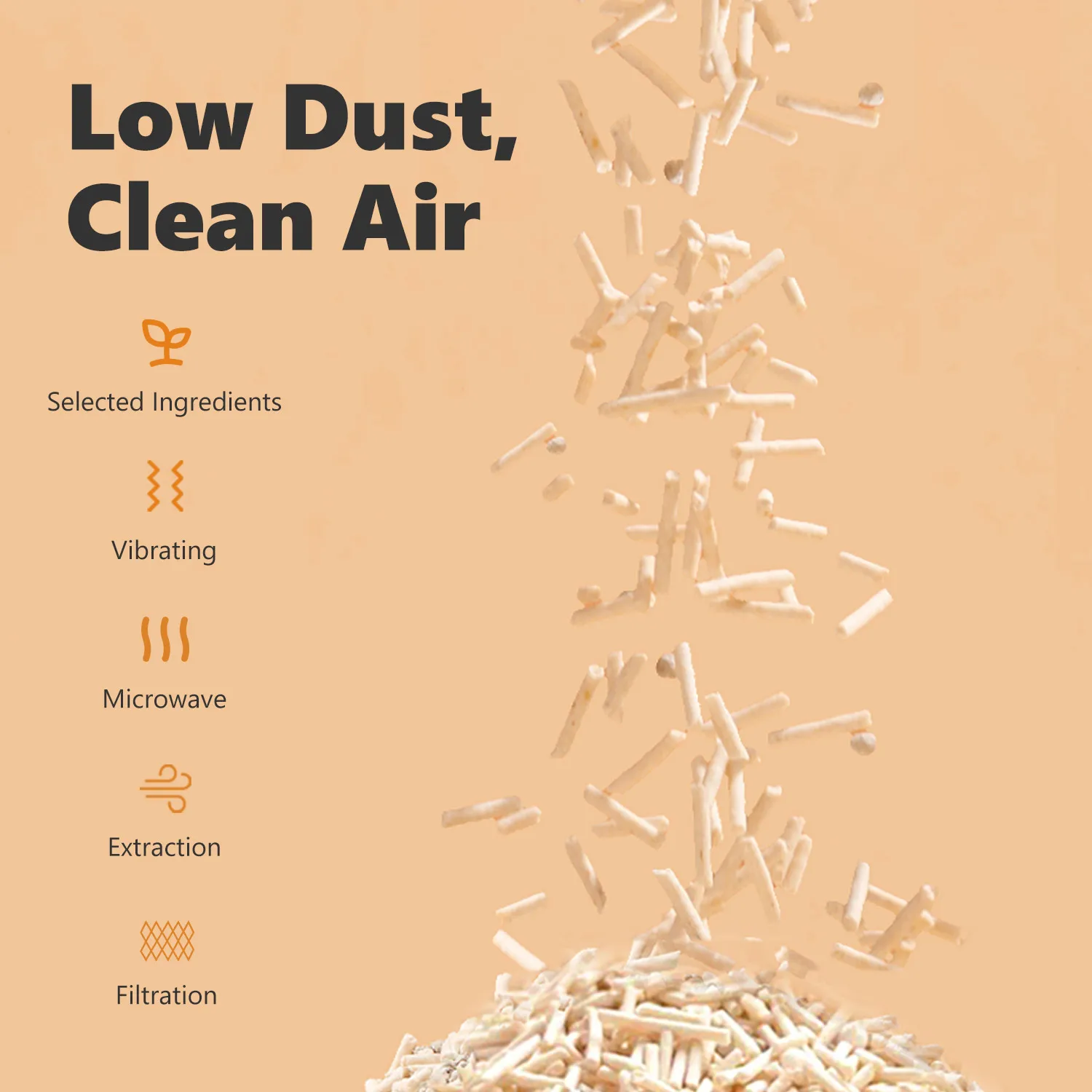 OEM Cat Litter Suppliers Dust Free Fast Clumping Cat Sand Litter Peach Scented Unscented Tofu Bentonite Mix Cat Litter