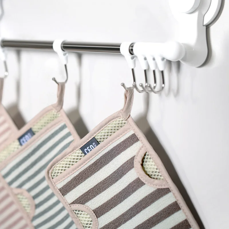 Body massage bath shower stripe exfoliating bath scrubber glove