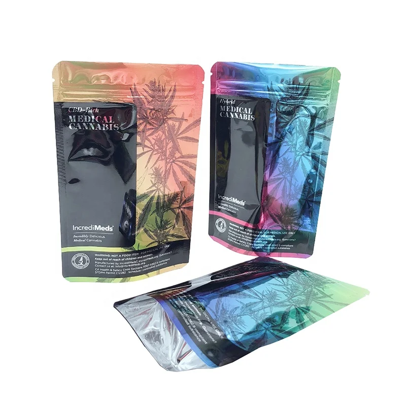 Food Grade Black Ziplock Aluminium Foil Small Smell Proof Mylar Ziplock Small Pouch Bag Pouch For Assorted Window 2x4