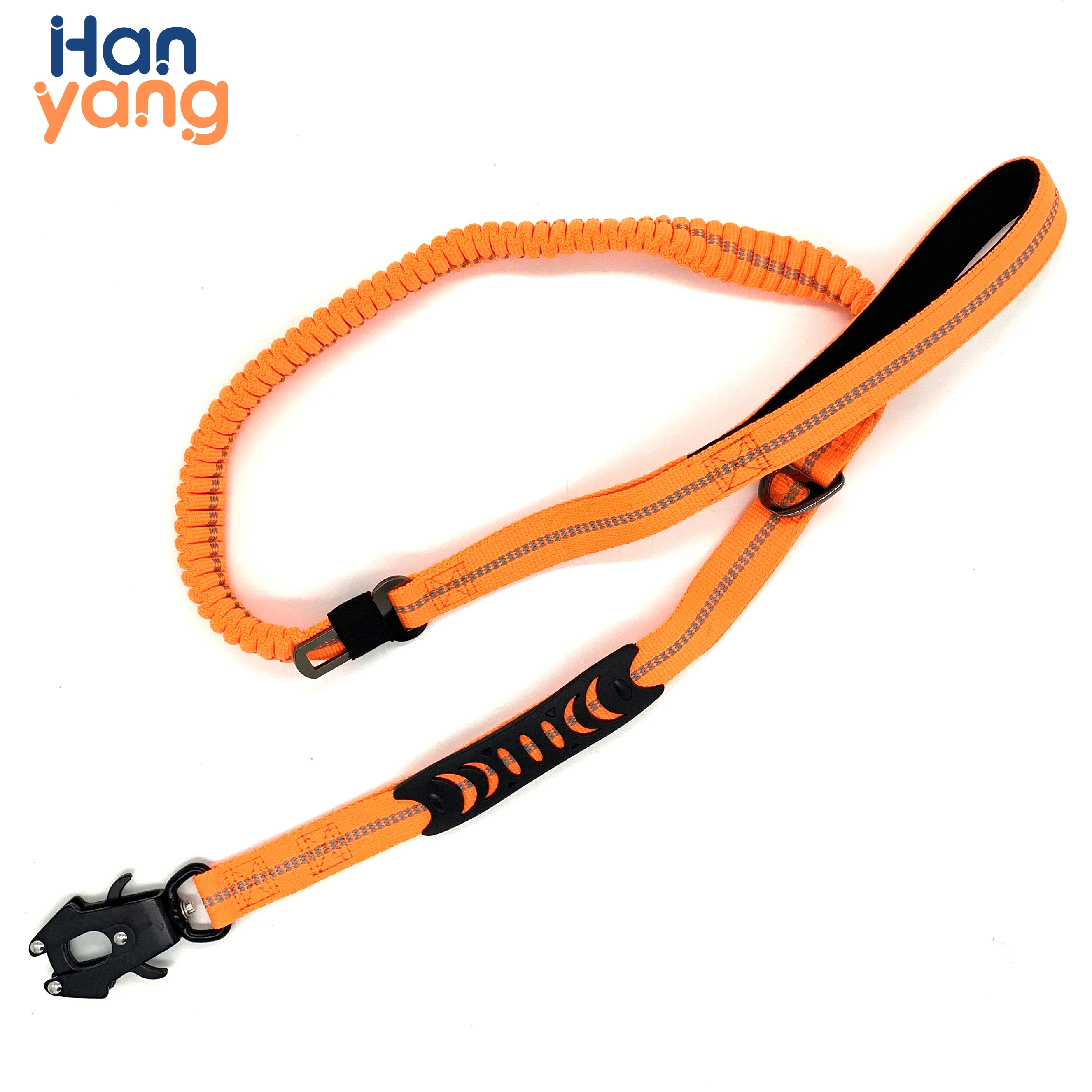 Hanyang OEM Custom Soft Nylon Neoprene Padded Heavy Duty Reflective Tactical Swivel Combat Frog Clip Dog Leash