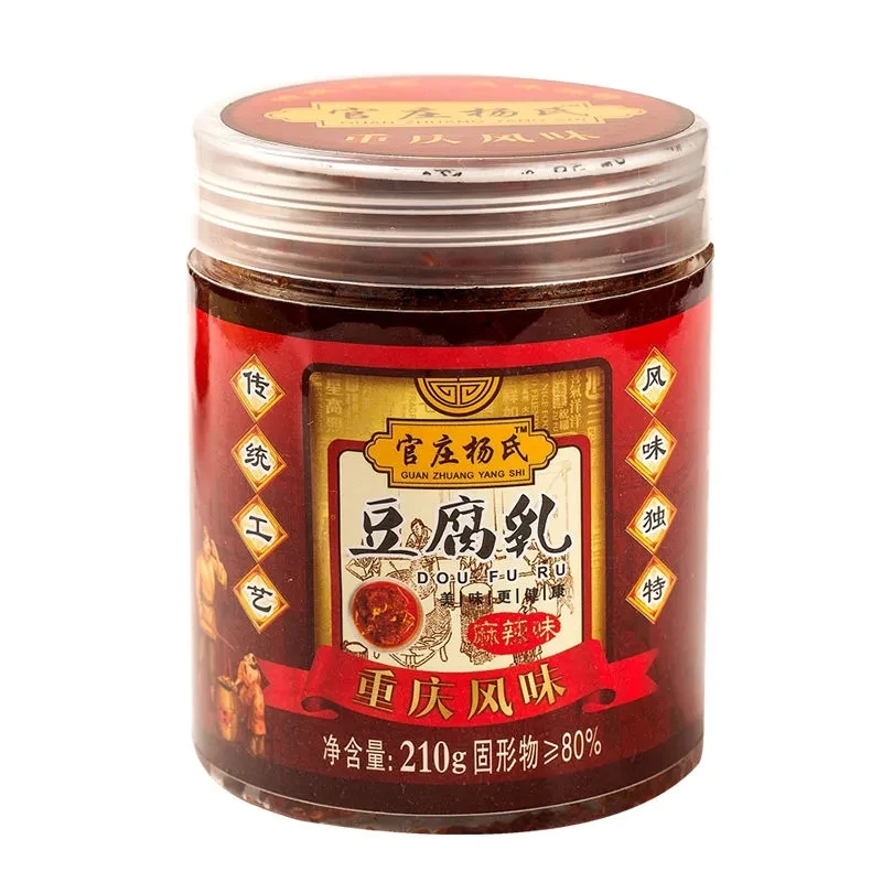 
Open Bottle Ready to Eat Healthy and Hygienic Chinese Gourmet Canned Spicy Fermented Bean Curd 