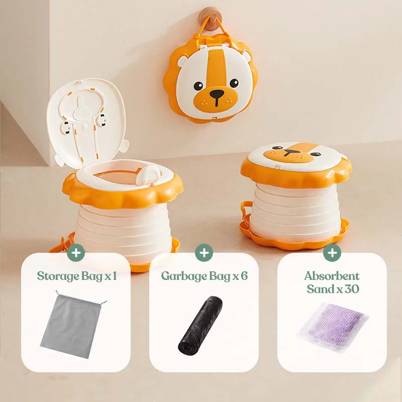 KUB Portable Folding Toilet Outdoor Travel Plastic Collapsible Baby Training Potty Seat for Kids
