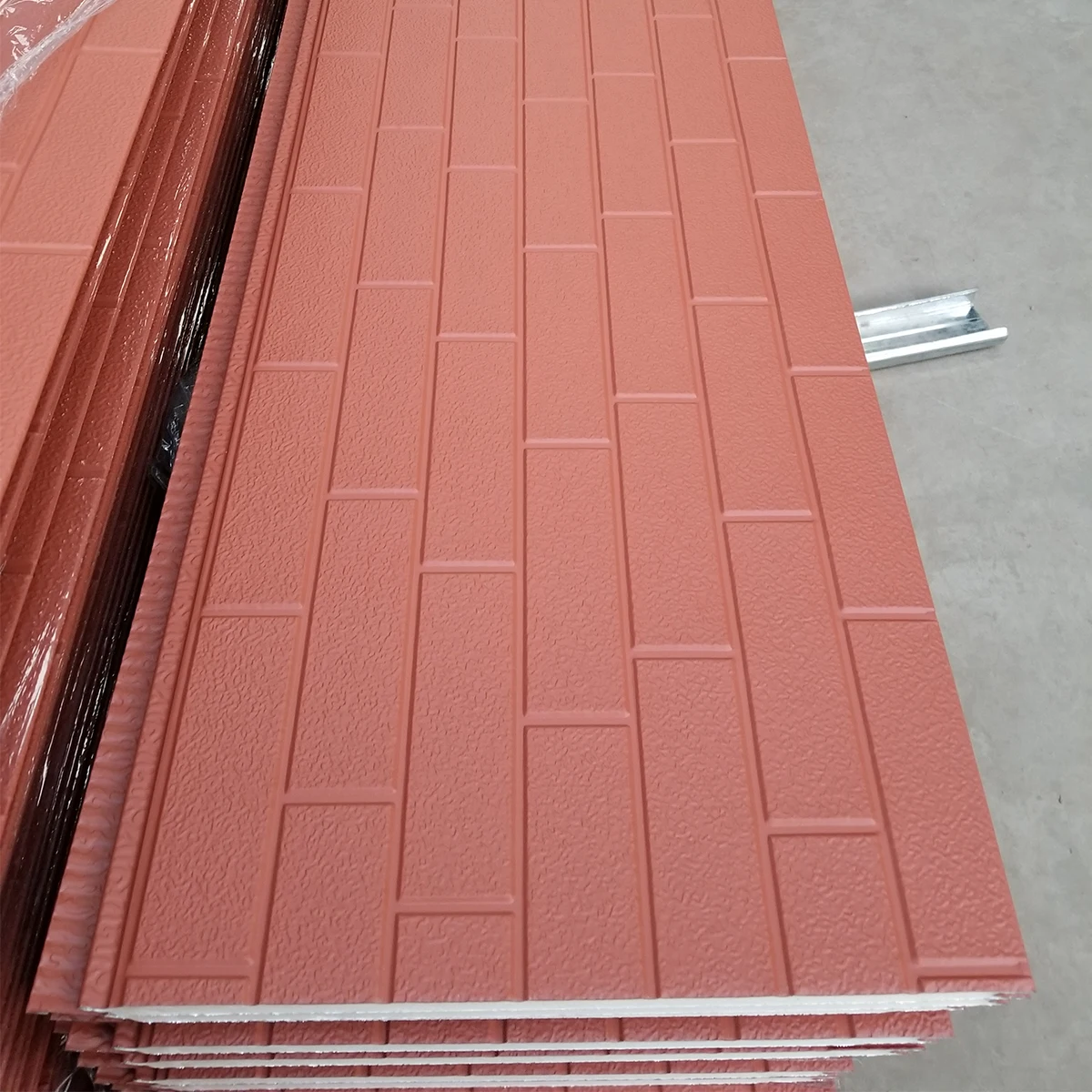 Exterior Wall Cladding Panels Rigid Polyurethane Foam Panel Faux Brick PU Sandwich Composite
