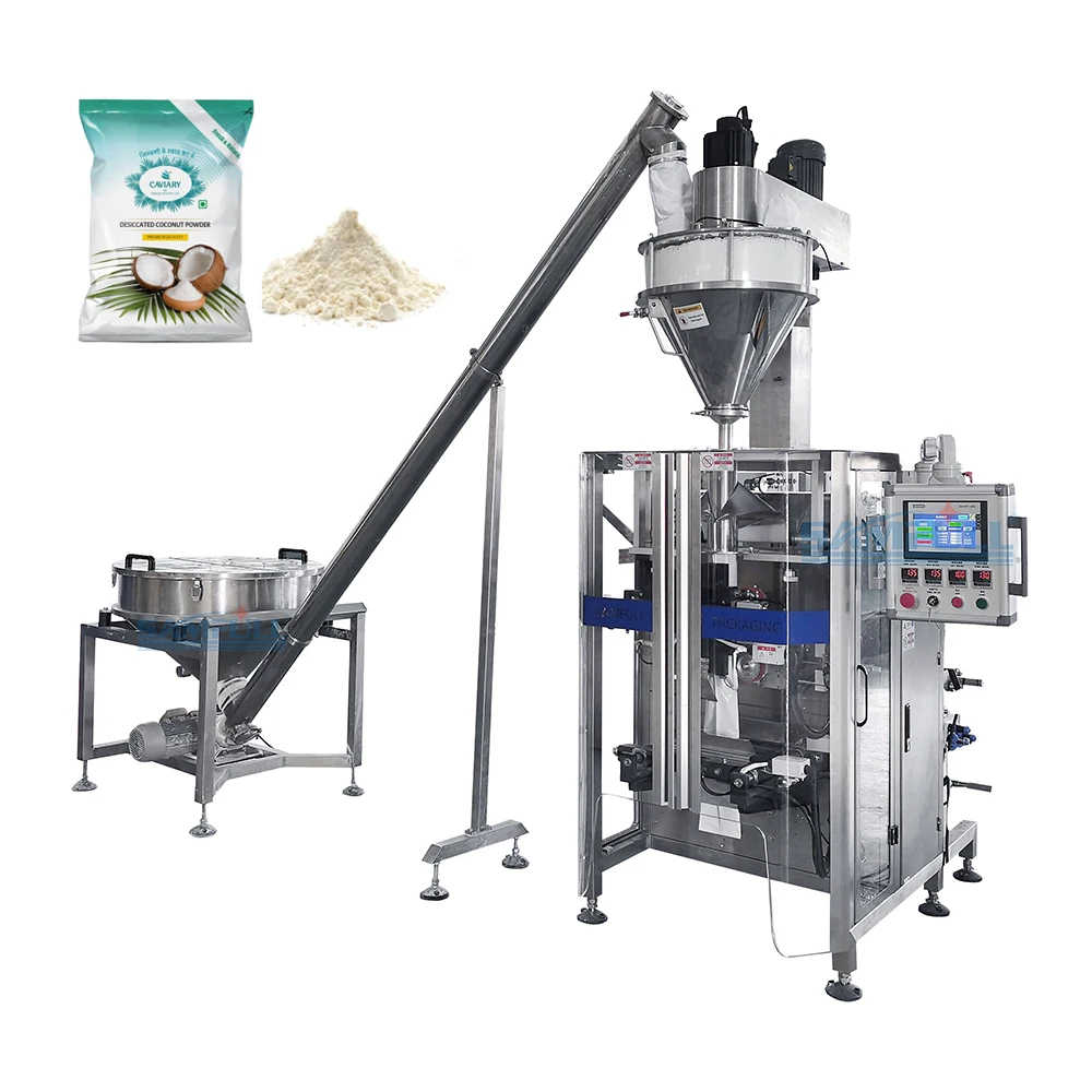Samfull automatic coconut milk powder packing machine with 2 heads linear weigher