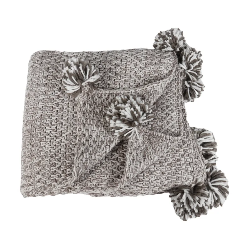 Wholesale 100% Cotton Blanket Knitted Throw Machine Knitting Warm Soft Blanket Chunky Washable Carpet