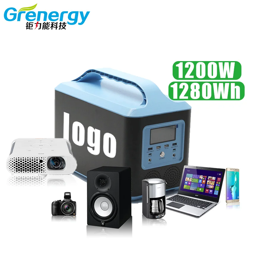 Solar Light APP Outdoor Inverter with Battery Price Lithium Ion Solar 10V Batteries Portable Power Bank Station 1280wh 24V 50ah