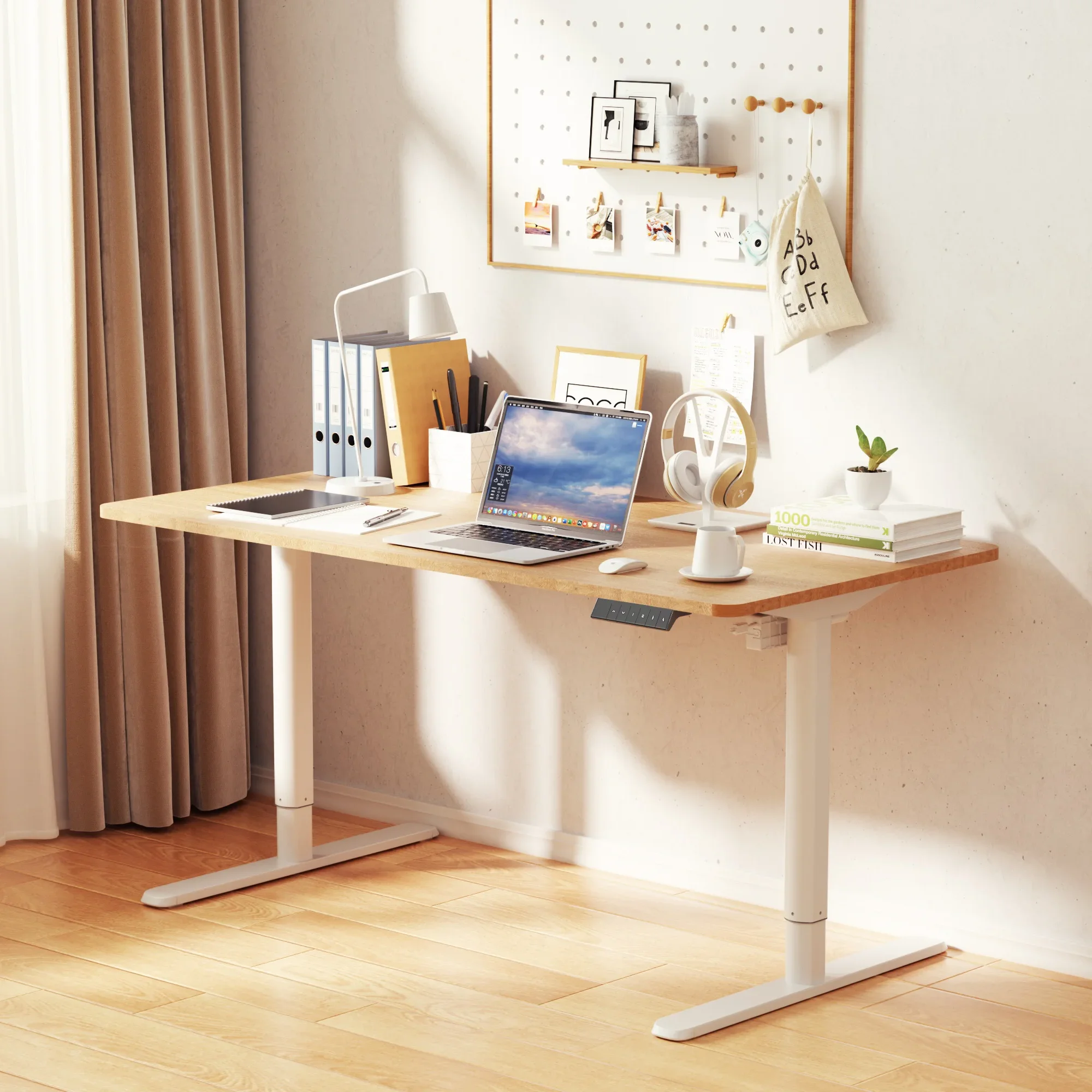 LOCTEK ET157-N-12060 Height-Adjustable Desk Economical sit-stand desk Reserved 2-stage oval column innovative