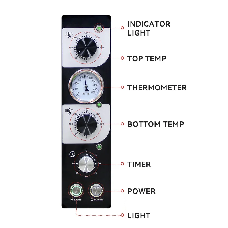 Four Plates Of 10 Inch Pizza Luxury Stone Inside Single Deck Pizza Oven Electric Baking Oven