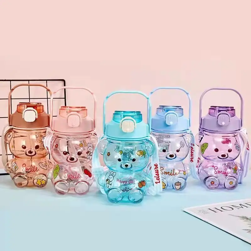 Новый дизайн 1200 мл детская питьевая чашка переносная Спортивная бутылка для малышей и детей постарше бутылка для воды с трубочкой для дома и школы