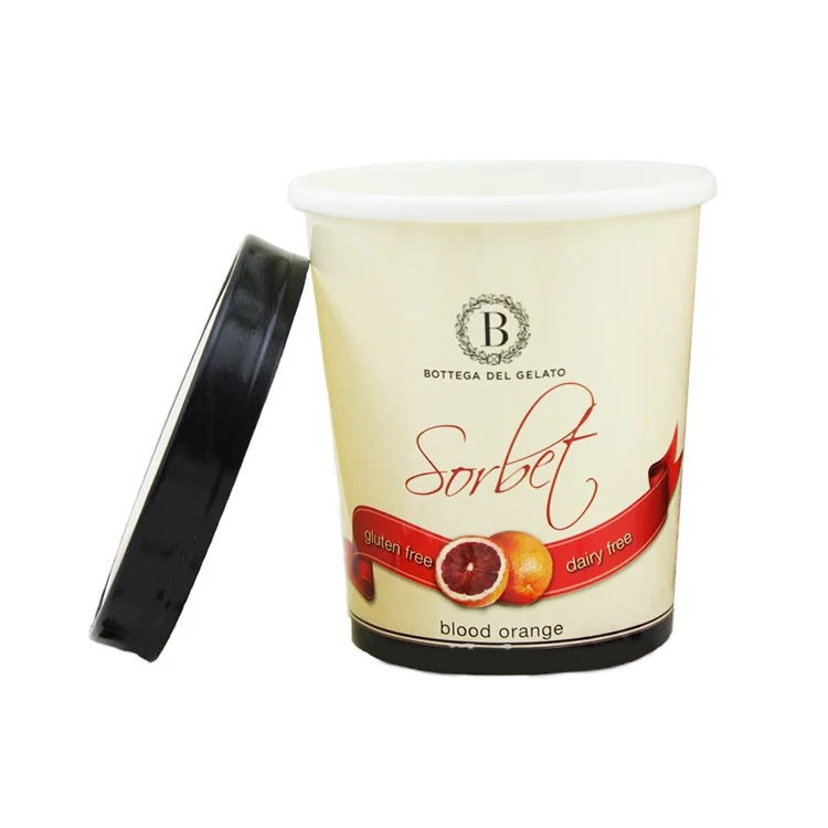 
Wholesale Customized Logo Pattern 750ml Eco Friendly Ice Cream Paper Cup With Lids 