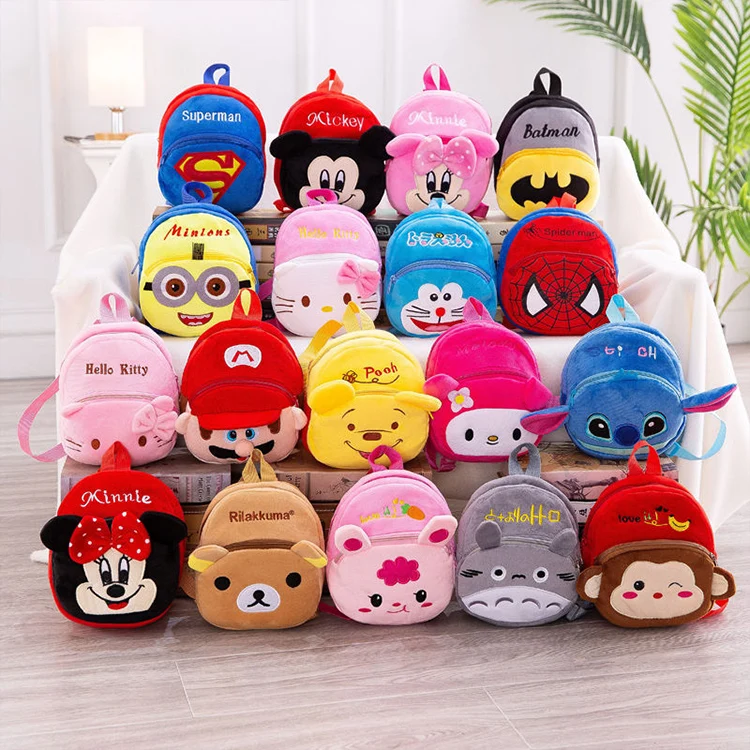 Anime Cartoon Teddy Backpack Kids Cute Girl School Bag Plush Kawaii Designs Choice Plush Backpack For Kids