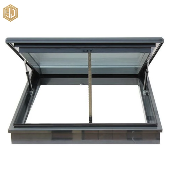 High Quality Aluminum Alloy  Electric Skylight  Window for House Tempered Glass Window