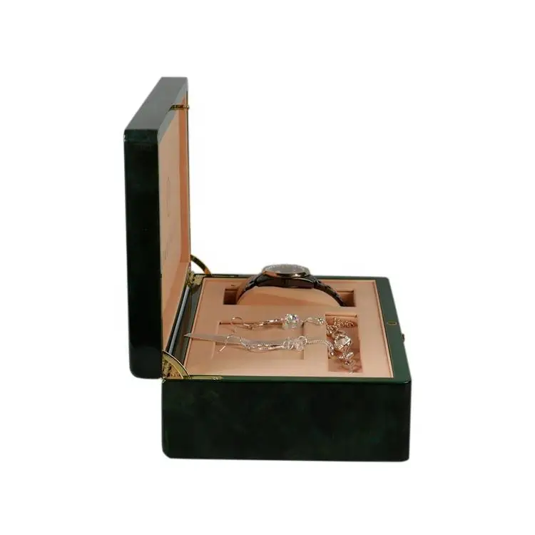 Luxury High Gloss High Grade Gift Customized Wholesale Burl Veneered Gift Storage Packaging Wooden Box