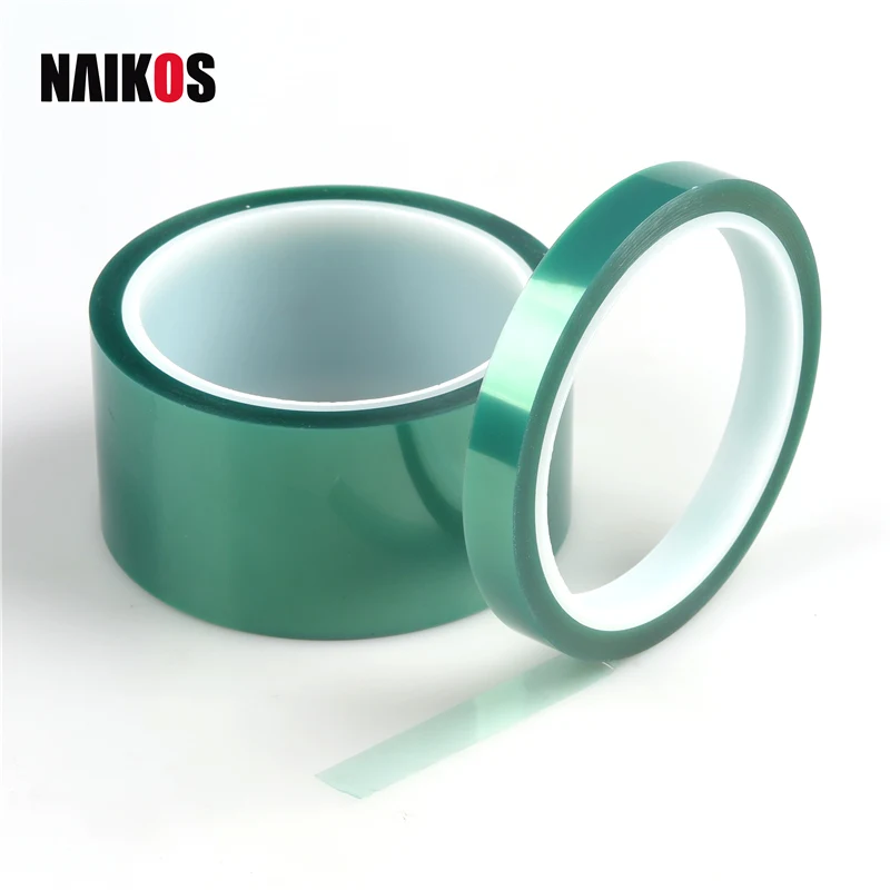 Cheap Green Single Sided Masking Heat Resistant Polyester Film PET Adhesive Silicone Tape