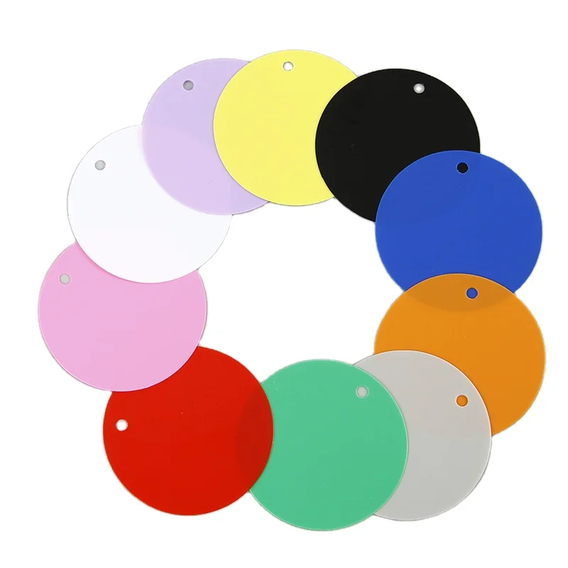 Круглый цвет ПВХ подвесная бирка Пользовательский логотип пластиковая карта пользовательская Водонепроницаемая пластиковая этикетка 5 см в диаметре
