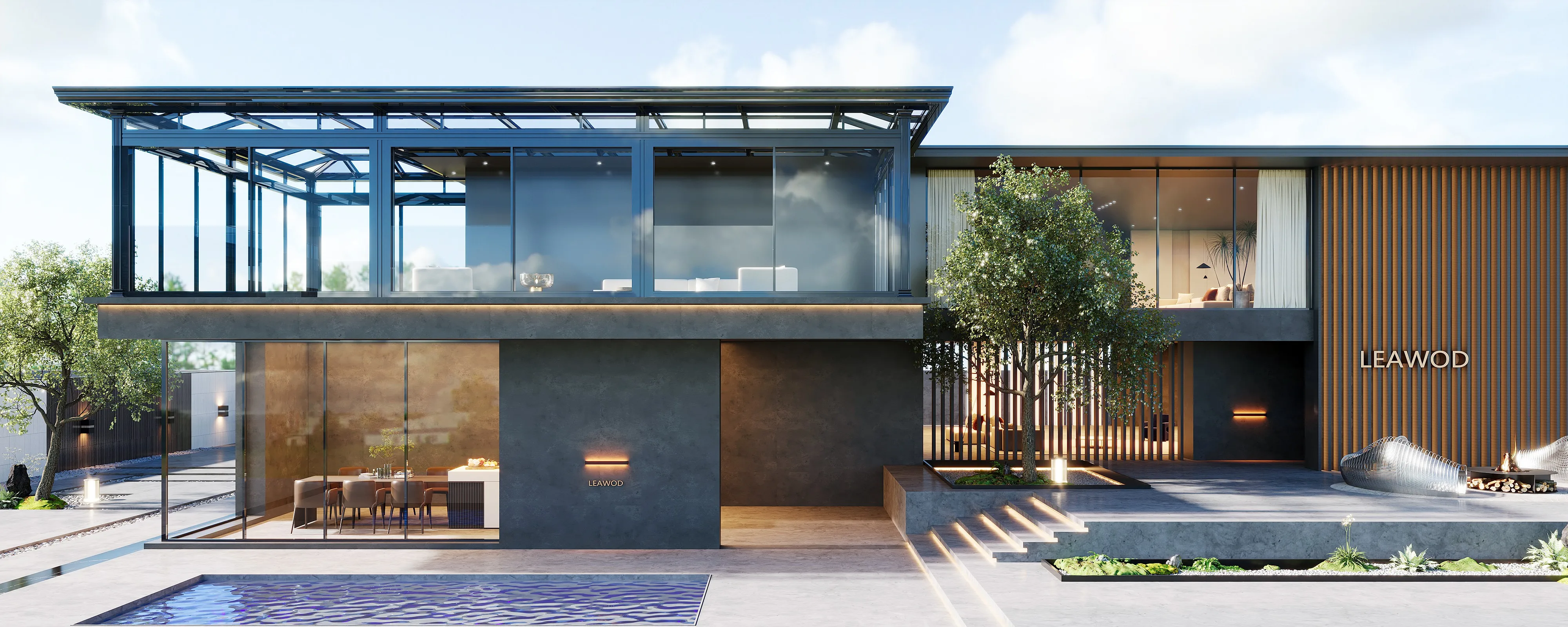 Customized winter garden free standing sunroom