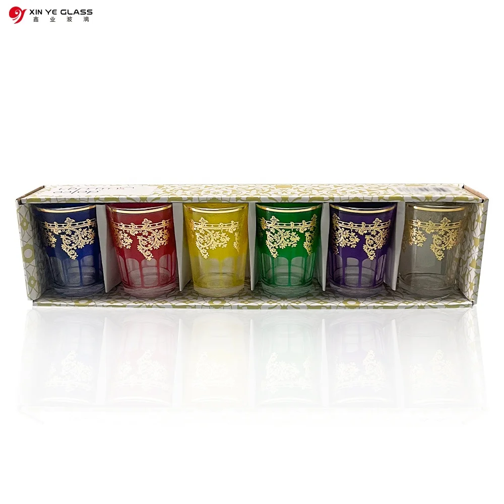 In stock Promotion Custom Sublimation Printing 55ml Shot Glass with Gold Rim Shot Glass Mug