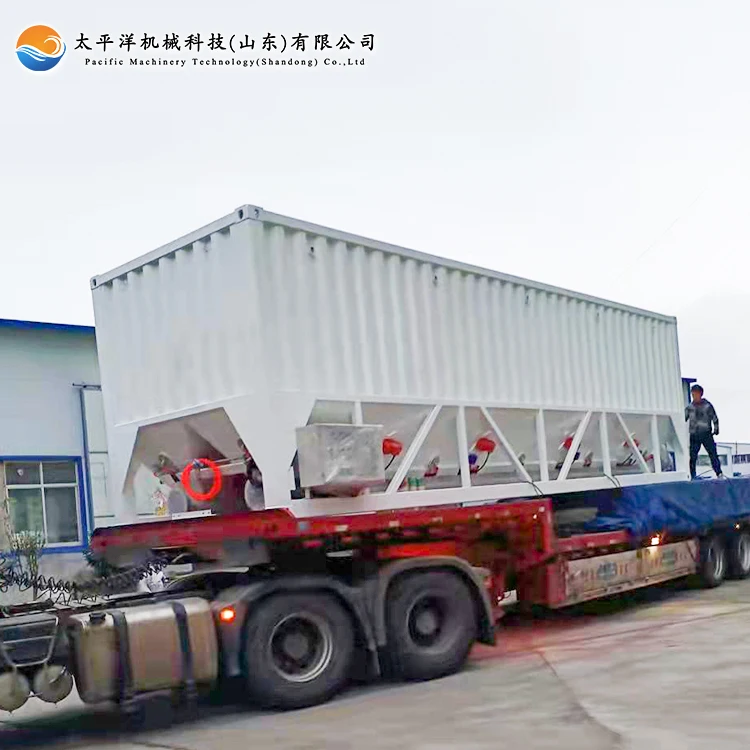 Portable 100 ton silo bulk cement storage container type horizontal cement silo