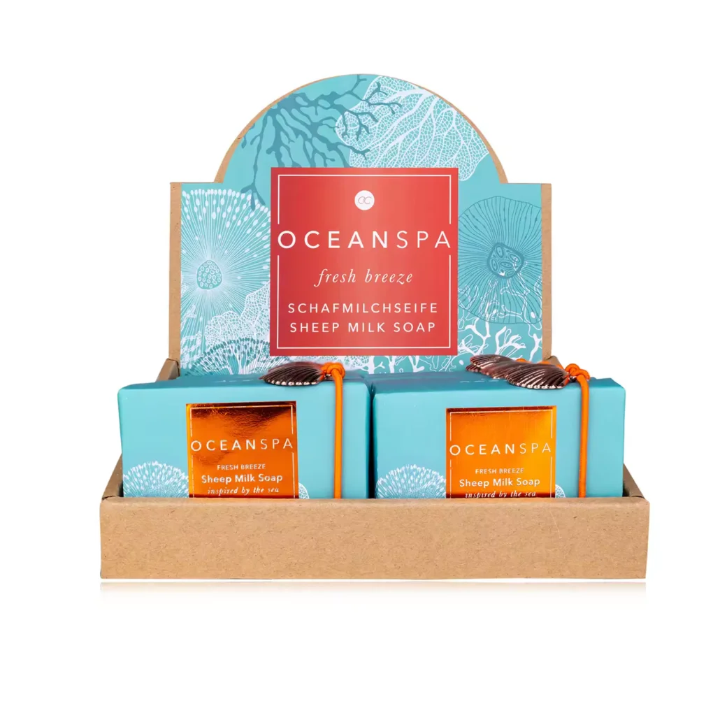 Accentra Brand Ocean Spa In Paper Packaging Sheep Milk Handmade Custom Private Label Hotel Soap Manufacturer